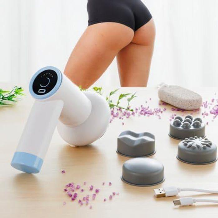 InnovaGoods® Антицеллюлитный и моделирующий массажер 6-в-1, массажный пистолет для расслабления и восстановления мышц, с 5 насадками