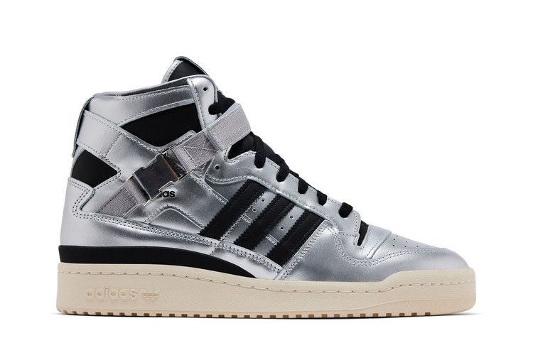 Мужские кроссовки adidas Forum High atmos Metallic Pack Металлический серебристый/Основной черный