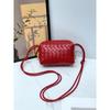New Wind Braided Camera Bag, Metal Node Braided Small Square Bag, Niche Soft Leather Single Shoulder Messenger Women's Bag