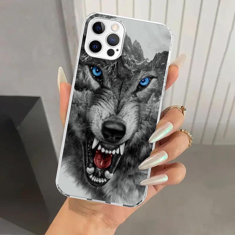 Чехол для телефона 'Злой Животный Волк Яростный' для Iphone 17 Air 16 15 Plus 14 13 Mini 12 11 Pro Max 16E 7 8 SE 2020 Мягкий Funda Печатный Корпус