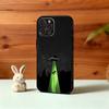 1 шт. Чехол для телефона A-Alien S-Space для iPhone17,16,15,14,13,12Plus,Pro Max,XS,5G Мягкий силиконовый Черный чехол