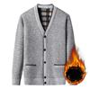 New Autumn And Winter Fashionable Warm Knitted Button Cardigan Sweater Jacket For Men Large Size Solid Color Loose Casual Jacket