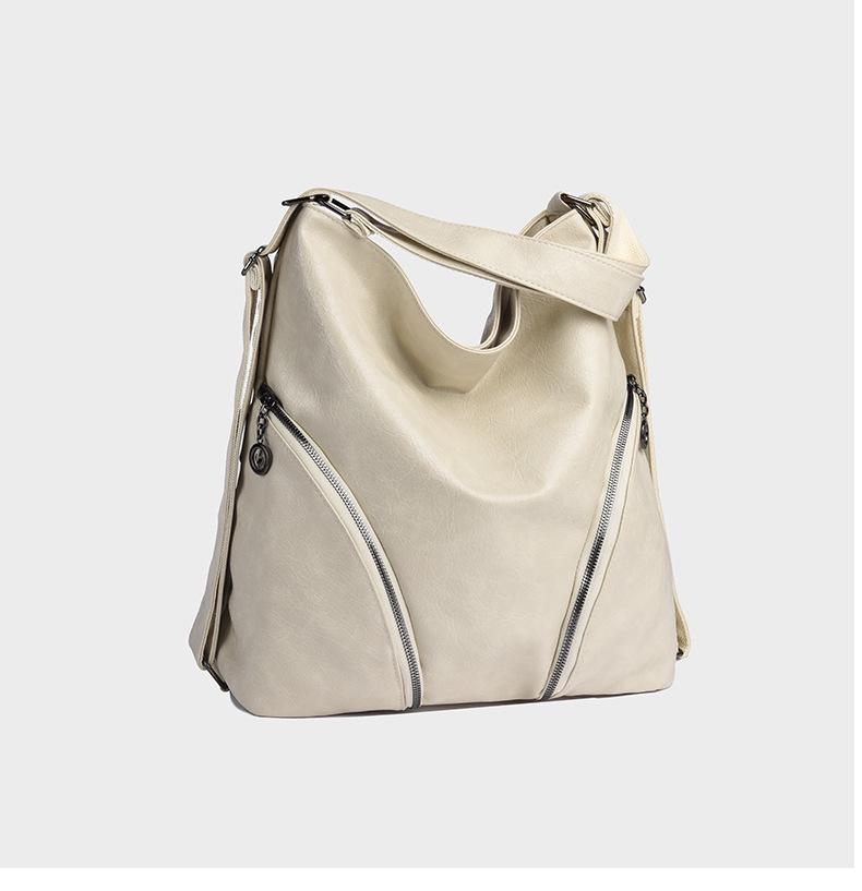 Women's Versatile Luxury Backpack: Large Capacity Textured Shoulder & Crossbody Tote Bag