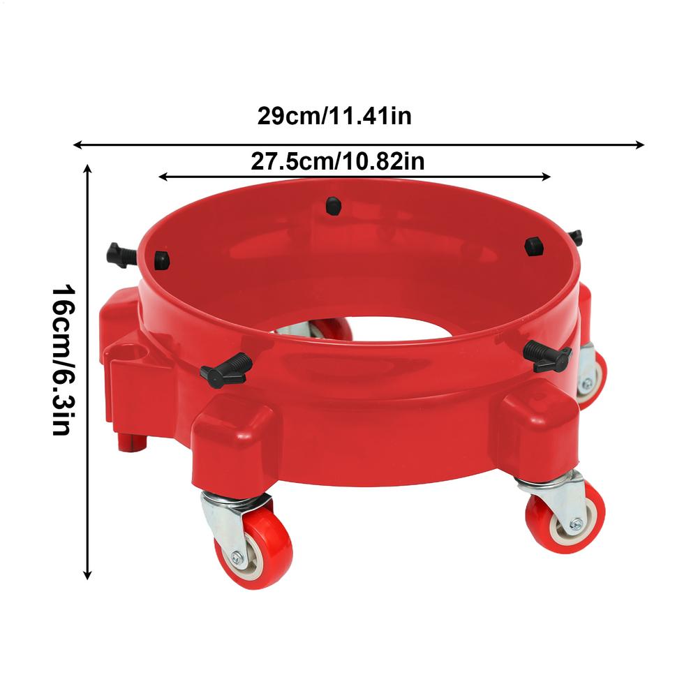 Car Wash Bucket Roller Bucket Cart Rolling Bucket Dolly 360 Swivel Bucket Storage Tray With Wheels For Car Wash Tools Accessory