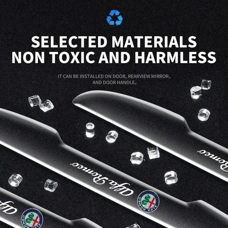 SVBKD1 4pcs/set car door anti-collision strip decoration For Alfa Romeo 159 147 156 166 Giulietta Giulia Mito Stelvio Brera Spider