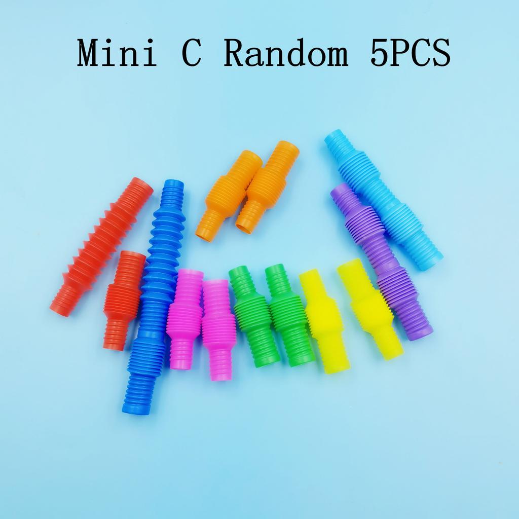 Красочная Поп-телескопическая трубка Растягивающаяся гофрированная трубка Детская Взрослая Вечеринка Фестиваль Игрушка для снятия стресса