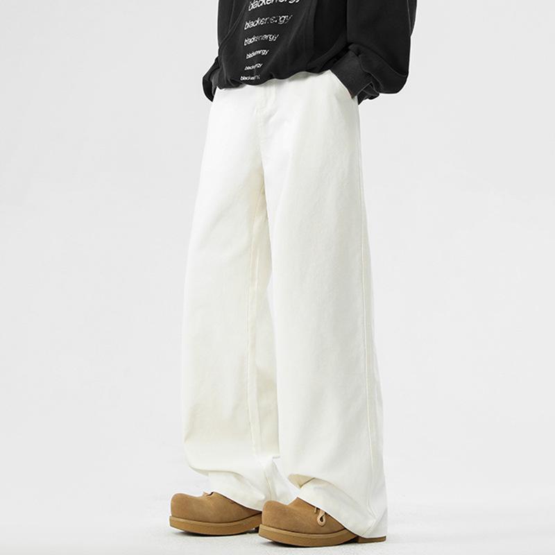 Универсальные повседневные брюки для мужчин на весну и осень, узкие и высокие, свободные, драпированные, прямые рабочие брюки с микроклешем