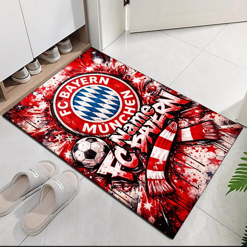 Custom Name Bayern Munich Printed Carpet Rug For Office Chair Living Room Bedroom Kitchen Room Decor Gifts
