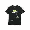 Nike Черная футболка с коротким рукавом для мужчин с принтом логотипа из двух свушей
