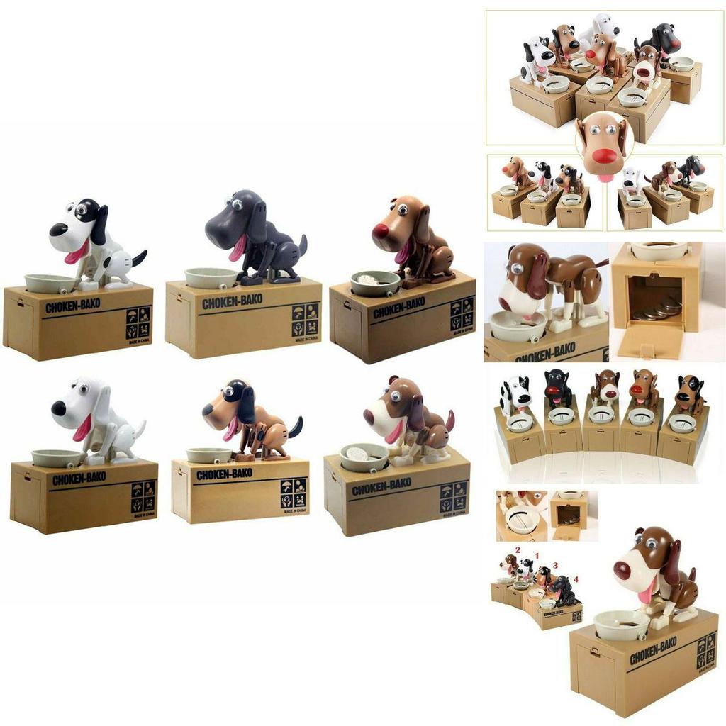 Очаровательная копилка в виде щенка с забавным автоматическим действием поедания для детей