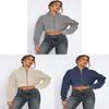 Streetwear Womens Short Sleeve Hoodie With Zipper For Fall Winter Casual Wear