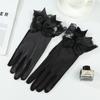 Fashion Bride Bow Lace Gloves Women White Gloves Sunscreen Driving Gloves Marriage Party Accessories