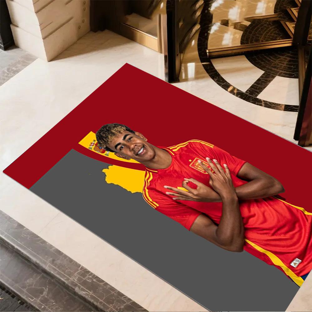 Lamine Yamal's Barcelona Fc Player Portrait Floor Mat Design for Balcony Entryway Game Room Decorate room Antislip Carpet Anime Office Decor Best for 