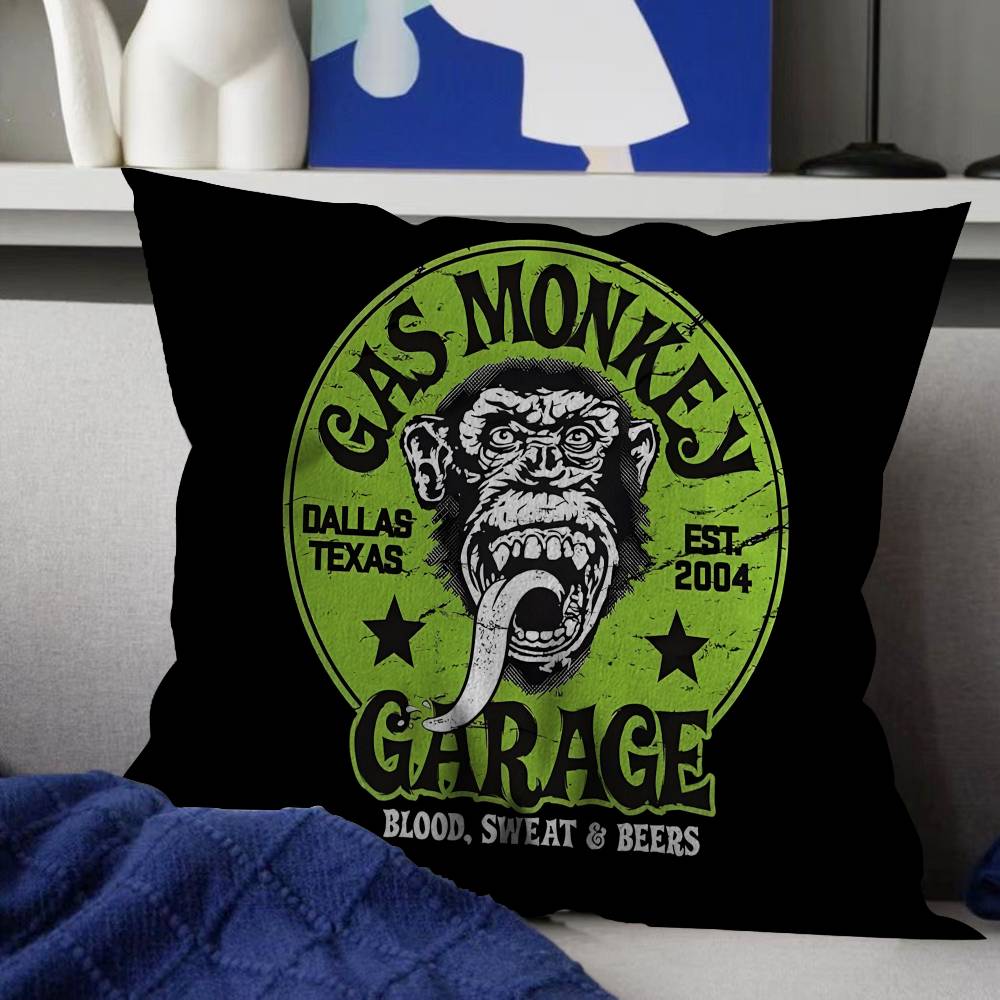 Gas Monkey Garage Logo Pillowcase toon Gift Cushion Cover Bedroom Home Sofa Chair Seat Decor pillow case