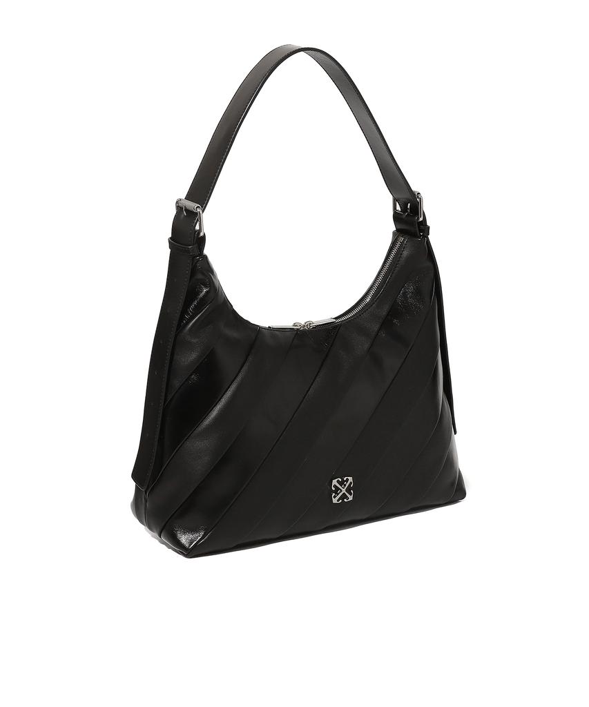 Off-White Stripe Hobo Bag (Black)
