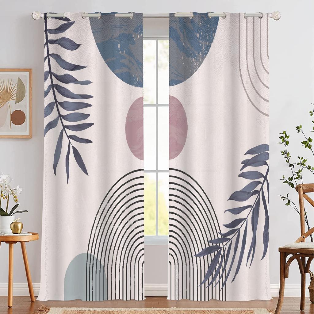 Затемняющие шторы на окна Mid Century Boho Термоизоляционные шторы для спальни, кухни, гостиной, шторы с высокой степенью затемнения