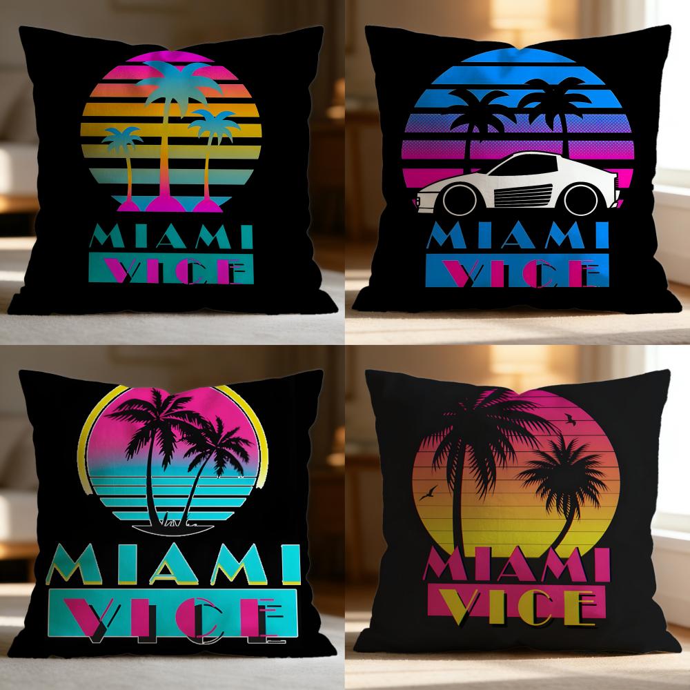 Hot MMiami Viceer Cushion Cover Soft Washable Pillow Case Multi-Scene for Couch Bed Travel Office Use