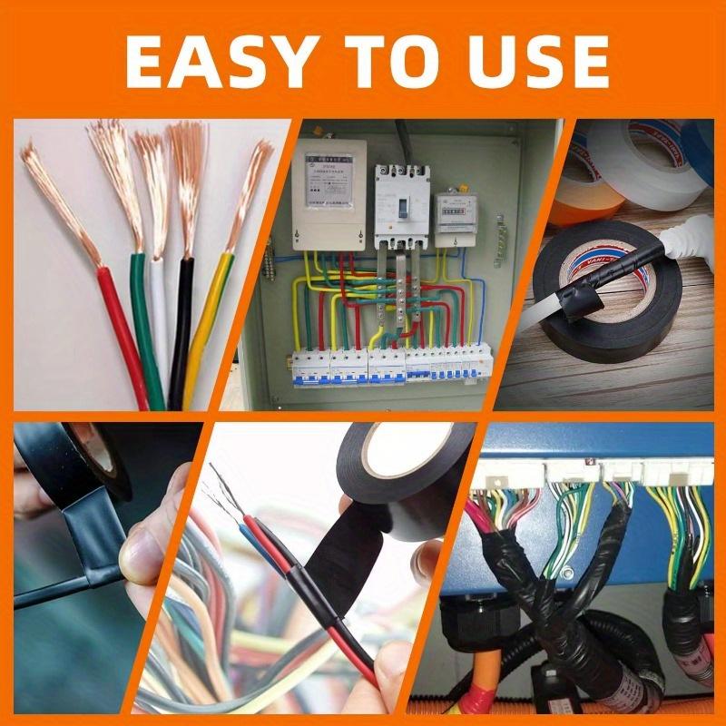 Insulating Electrical Tapes PVC Flame Retardant Black Self Adhesive Electric Wire Protection Tapes Waterproof Durable High-Temp