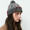2025 Зима Осень Женская Модная Шляпа Цветочная Толстая Вязаная Шапка Новая Женская Теплая Толстая Серая