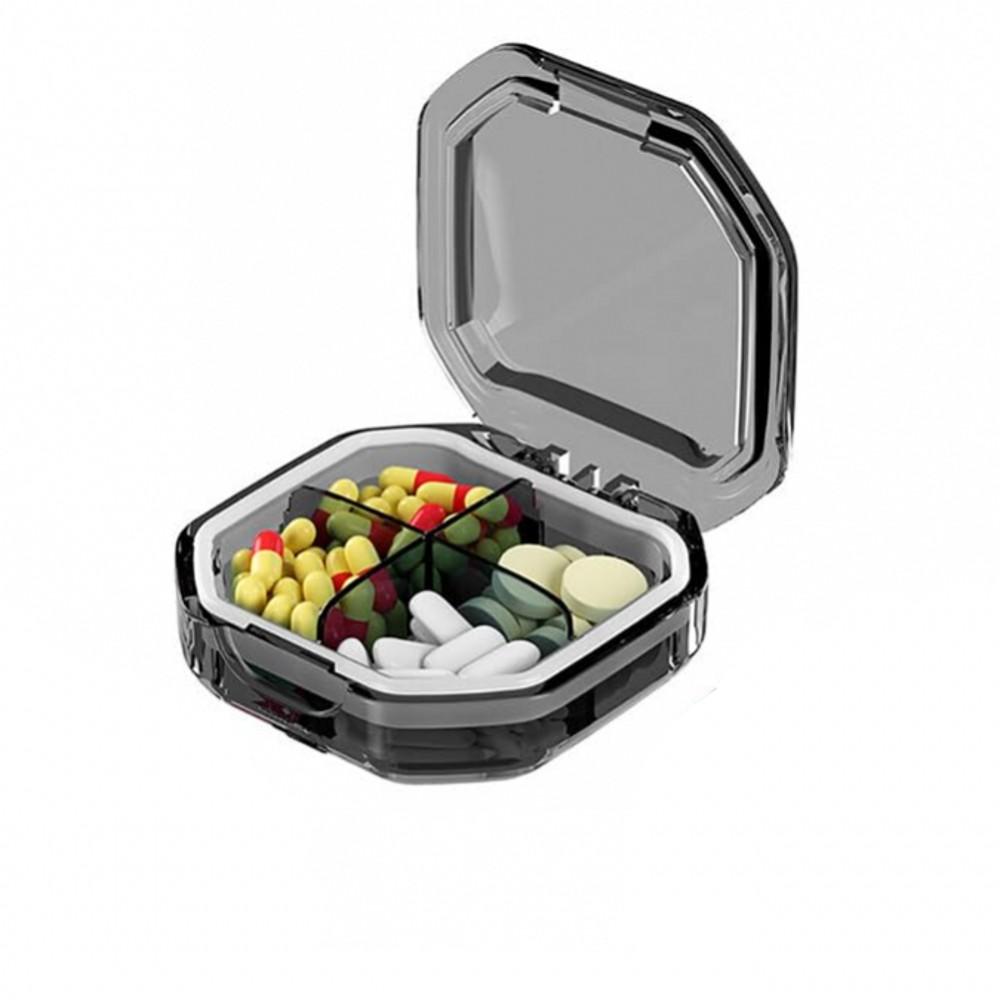 Pill Organizer Portable Travel Storage Box Mini Vitamin Pill Case Container For Purse And Pocket Tiny Clear Medicine Holder