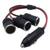 1 To 3 Car Auto Socket Lighter 12v 24v Power Charger Adapter 3 Way Socket Splitter Female Socket Plug Extension Cord Cable