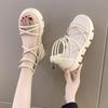 Fashion Woman Shoes Outdoor Strappy Sexy Beach Platform Sandals For Women Comfort Luxury Summer With Premium Offer Asian Size 2024