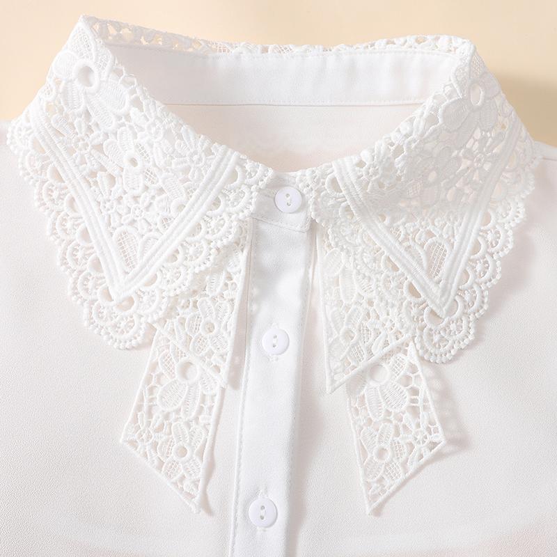 Women's Fashionable Embroidered Collar, Versatile Decoration, Detachable Chiffon Fake Collar