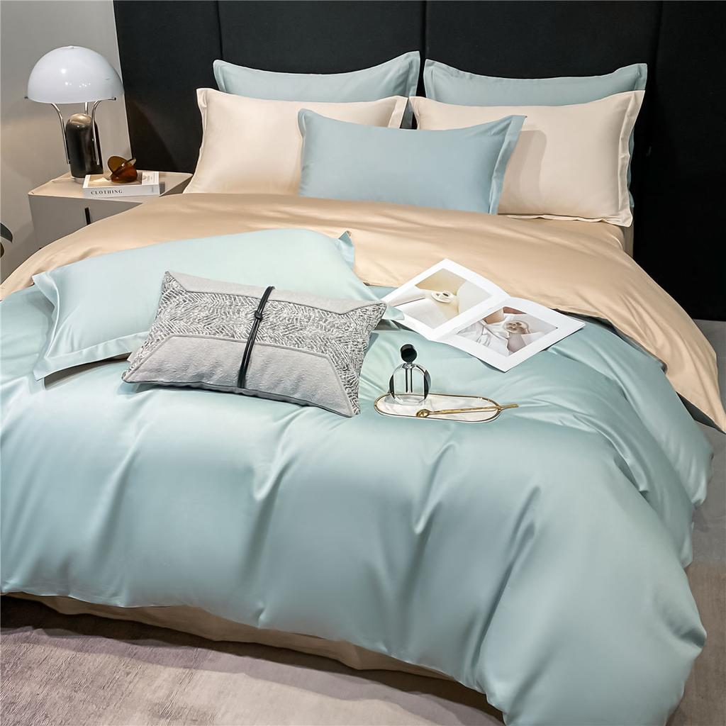 Long Staple Cotton 80 Count Pure Cotton Solid Color Single Duvet Cover Three Piece Set Four Piece Set Solid Color Duvet Cover