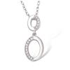 [L7409] - Silver Necklace 'Sissi' Silver White (rhodium Plated) - 23x9 Mm