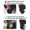 8PCS/Set Silicone Suitcase Wheels Protection Cover Trolley Box Casters Cover  Luggage