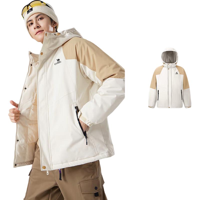 Camel Men's Urban Outdoor Waterproof Hooded Cotton Jacket
