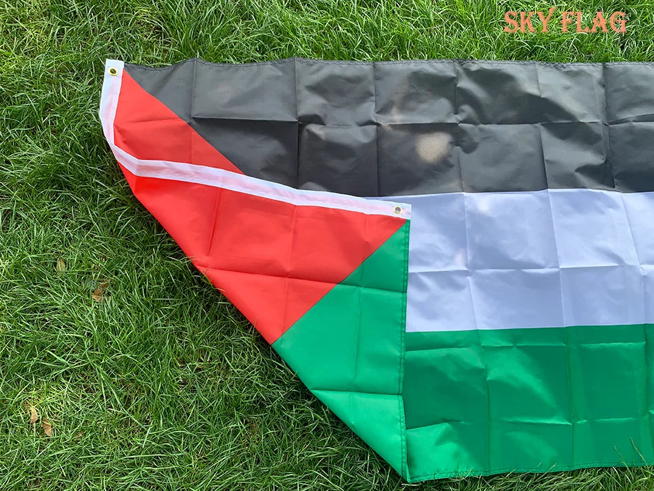SKY FLAG Большой Флаг Палестины - 150 x 90 см Высококачественный Полиэстер Газа Палестинский Баннер
