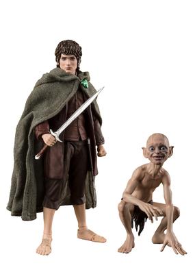 TAMASHII NATIONS SHFiguarts Фродо Бэггинс и Голлум (Властелин колец) приблизительно. 120 мм ПВХ и АБС и окрашенная подвижная фигурка из ткани