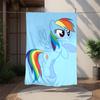 Rainbow Dash Flannel Blanket Soft Warm All-Season Throw, Design for Camping, Car Travel, Hiking Sofa, Bed, Office Perfect Gift for Parties
