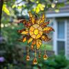 Sun Design Sun Catcher Acrylic Hanging Decoration Stained Glass Inspired Suncatcher Window Decor for Garden or Living Room