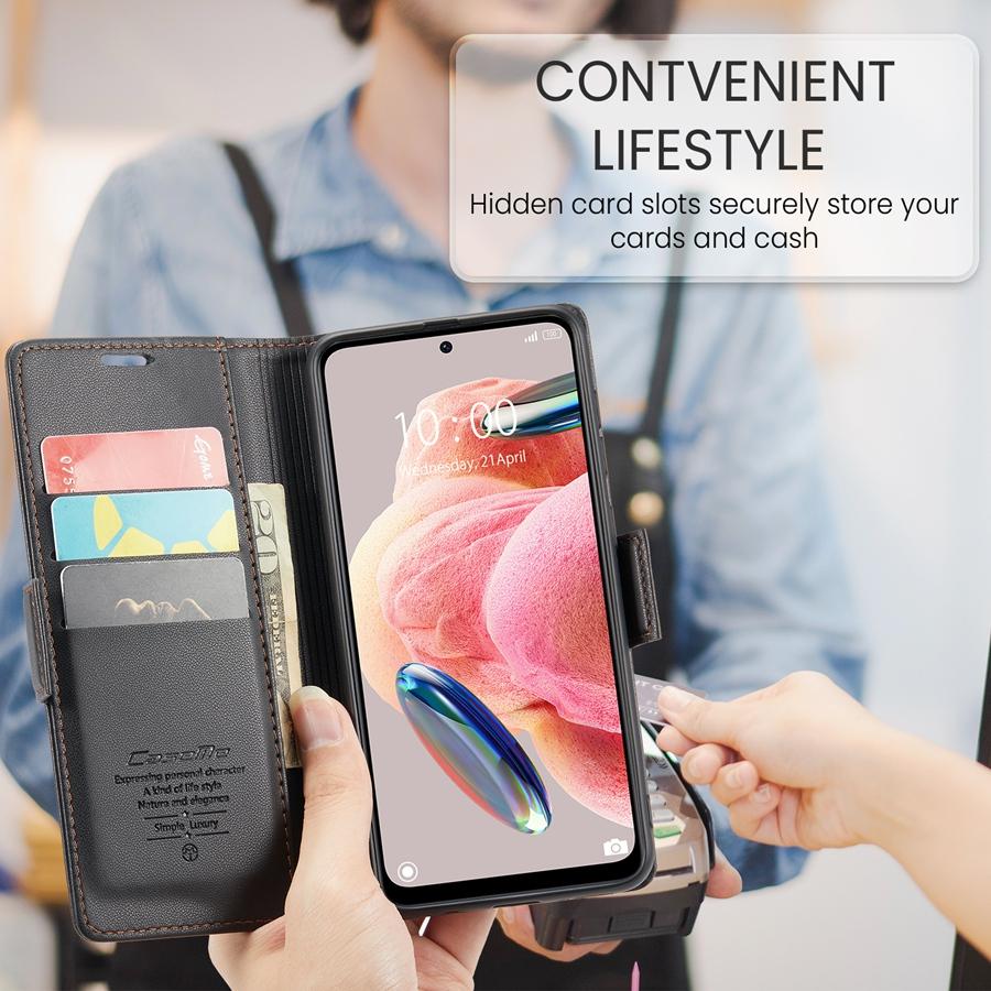 Чехол-кошелек с блокировкой RFID, кожаный чехол-книжка с боковой застежкой для Xiaomi Redmi Note 14 13 12 11 10, магнитная беспроводная зарядка для OPPO Realme