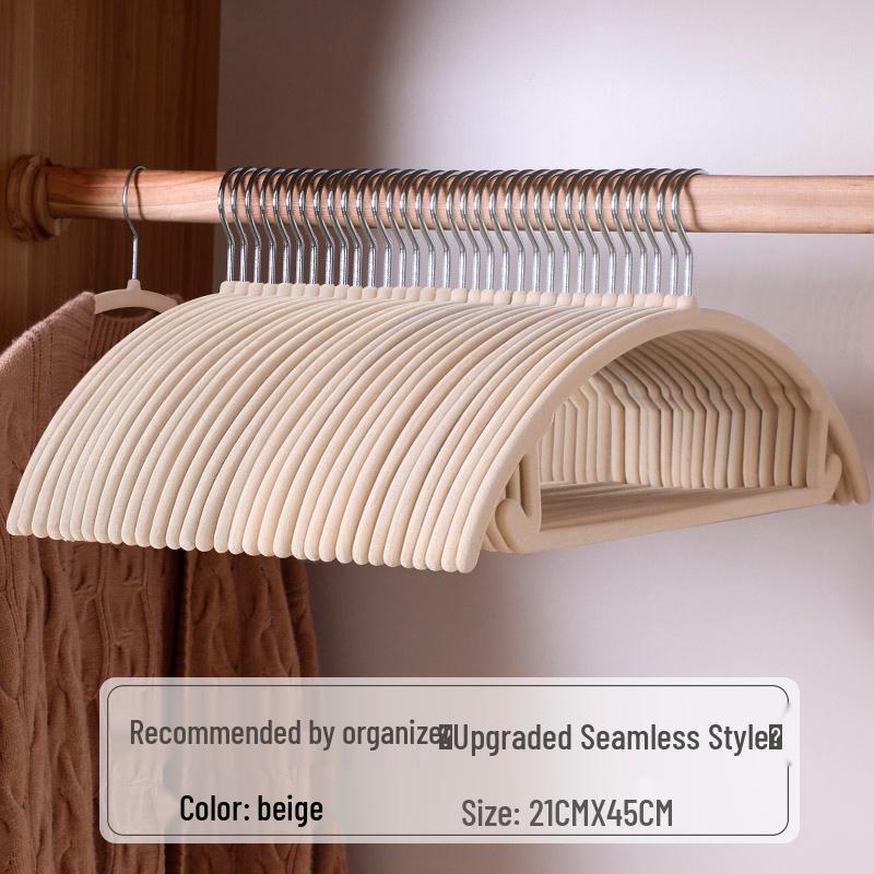 Ultra-Thin Non-Slip Flocked Clothes Hanger for Adults