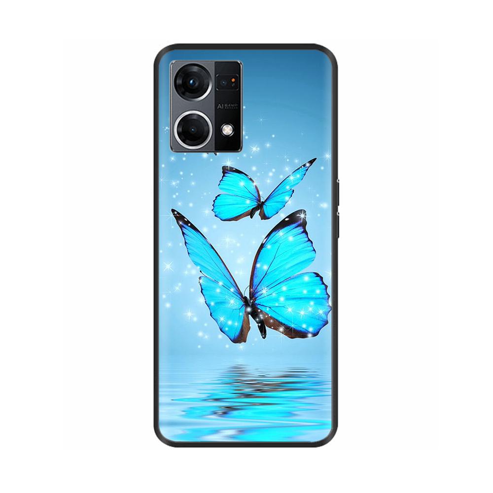 Силиконовый чехол для OPPO Reno 7 Чехол Reno7 Lite Полностью мягкая ТПУ задняя крышка Чехол для телефона для Oppo Reno7 Lite Reno7 4G Чехол Fundas Capa