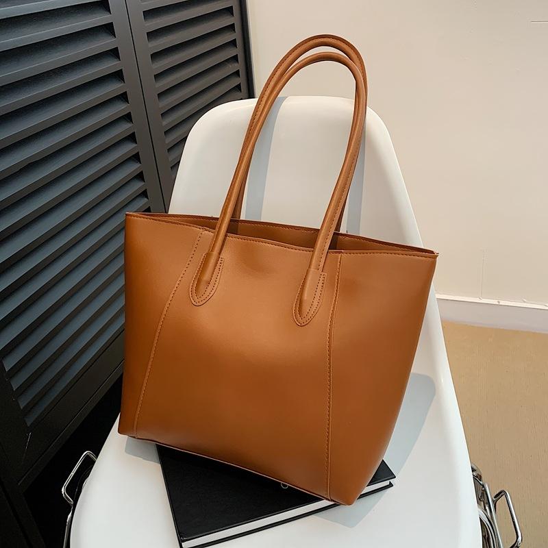 New Large Capacity Faux Leather Tote Bag for Women Office Commute Shoulder Handbag Casual Work Purse