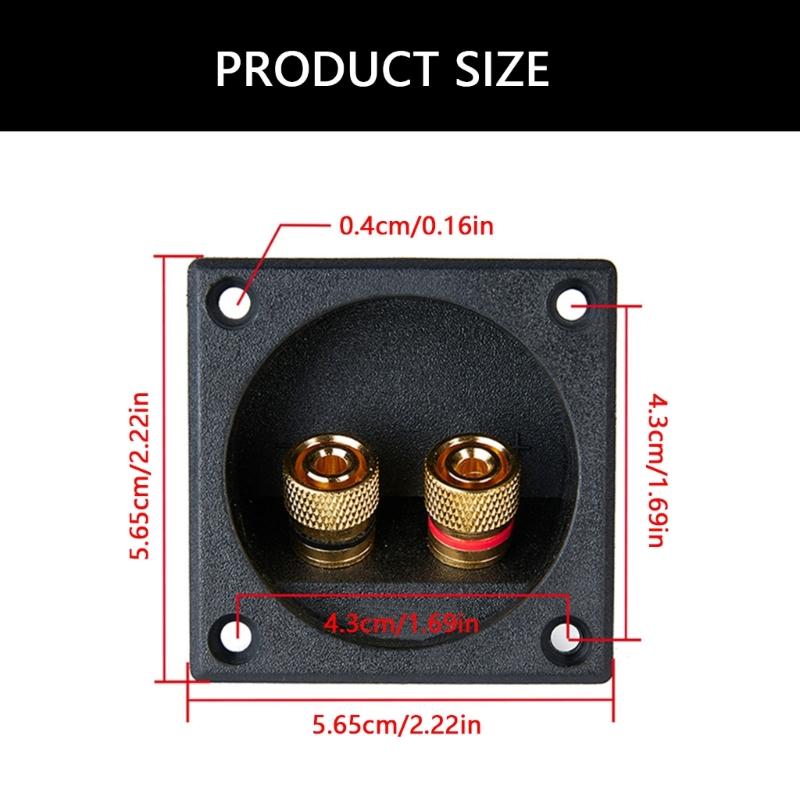 Two Binding Post Spring Cup Terminals Box For Professional Subwoofer Speaker System DIY Installation