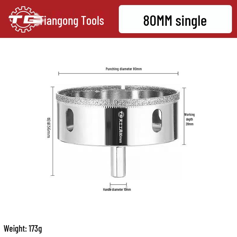 Tiangong Glass & Tile Hole Saw for Drilling and Enlarging Marble and Tile Holes