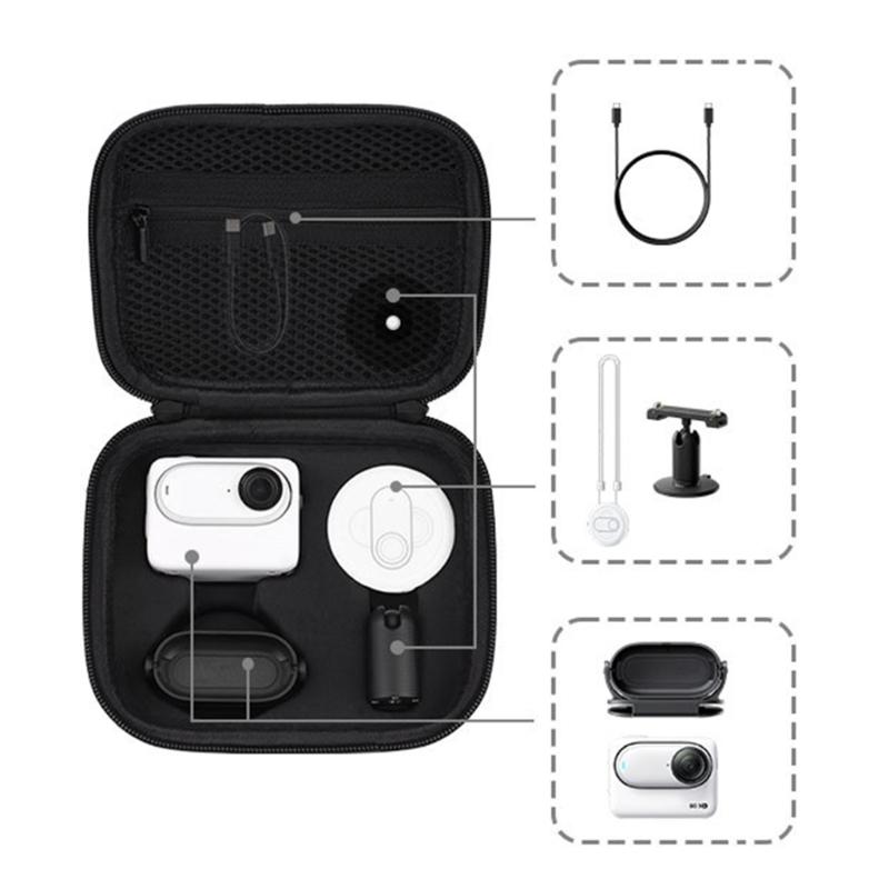 Thumb Camera Storage Bag Handheld Carrying Box Portable Handbag Accessories for 360 Go 3/3S Sports Camera