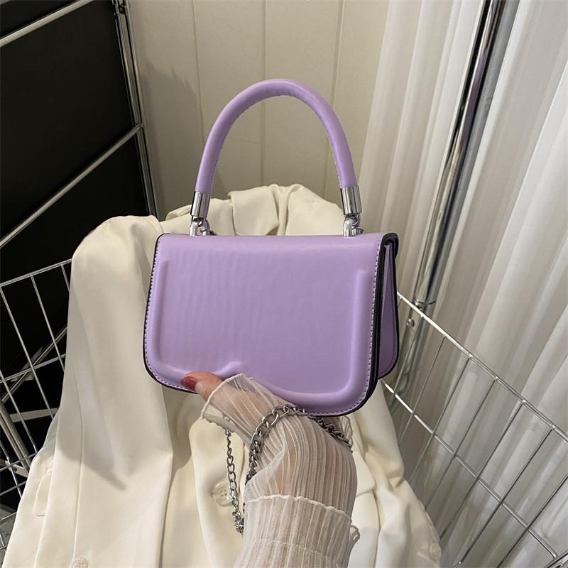 Stylish Small Square Pu Handbag For Women Trendy Crossbody Bag With Synthetic Leather Lining