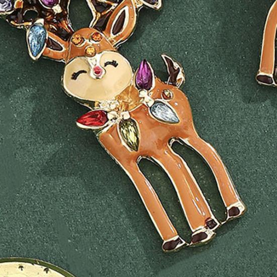 Yousheng 1 пара рождественских серег Олень Снежинка Дизайн Рождественская елка Серьги-крючки Сверкающие стразы Вечерние серьги