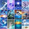 5D DIY Diamond Painting New Arrivals Animal Dolphin Diamond Embroidery Cross Stitch Kits Full Square Round Drill Home Decor Gift
