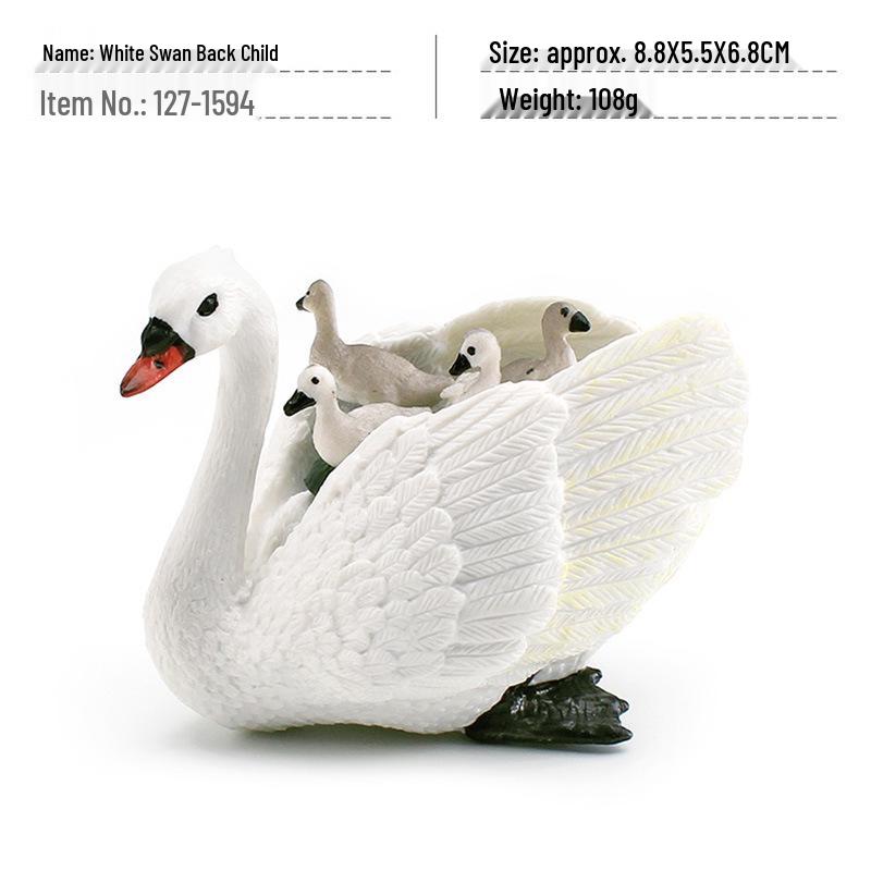 Cross-Border Poultry Model: Children's Cognition Mallard, Swan, Rooster Figurine Set