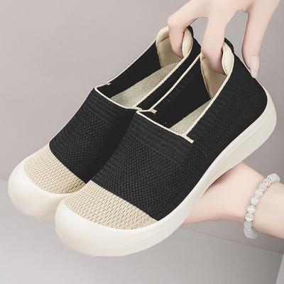 Женская обувь новая полиуретановая вязаная обувь кэжуал простые неглубокие туфли-лодочки легкая обувь женская дышащая сетчатая обувь