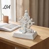 Decorative Countertop Statue 3D Printed Stacked Human Sculpture, Abstract Meccha Chameleon Art Sturdy Lightweight Home Ornament Figurine, Minimalist