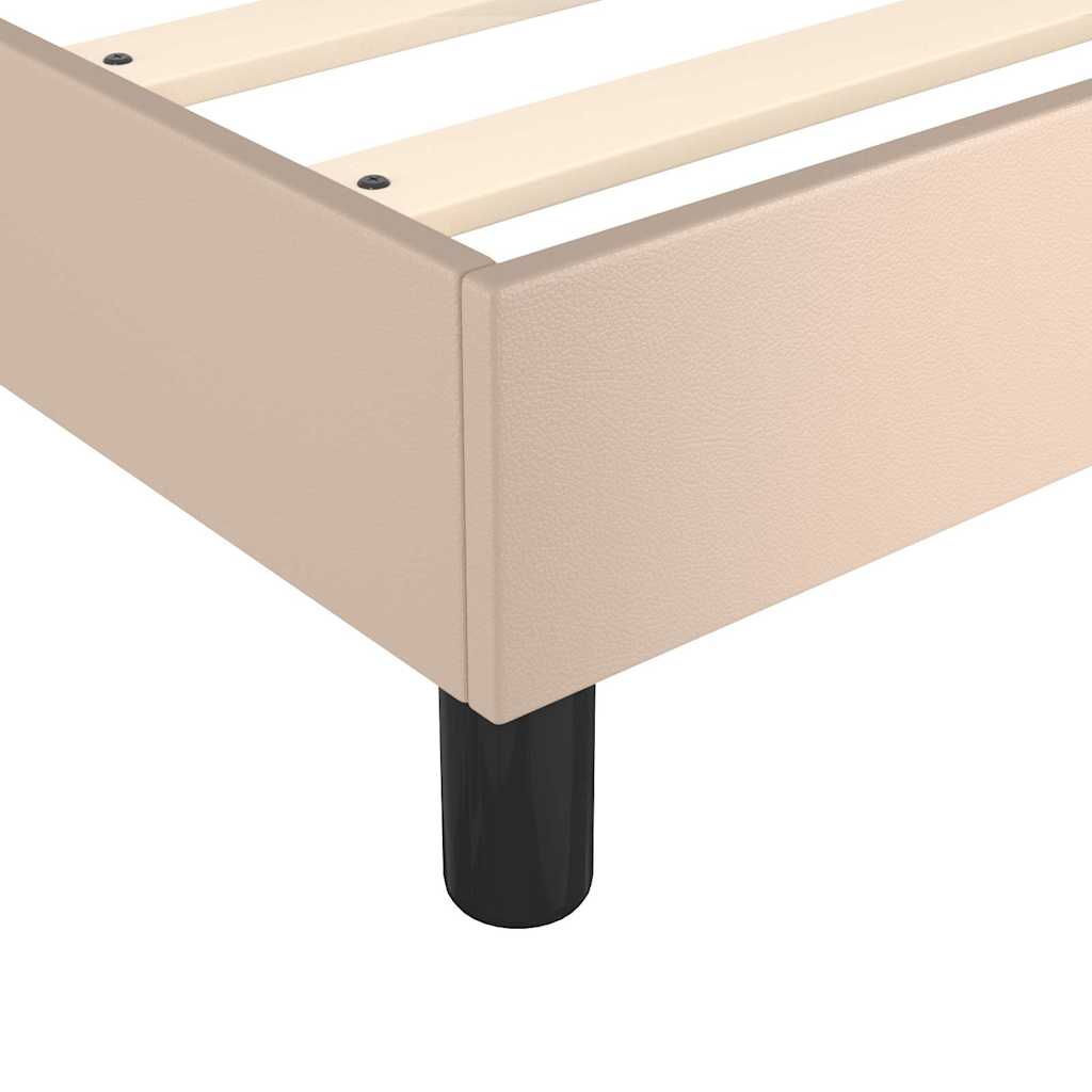 Box Spring Bed Mattress Cappuccino Brown 180x200 cm Faux Leather