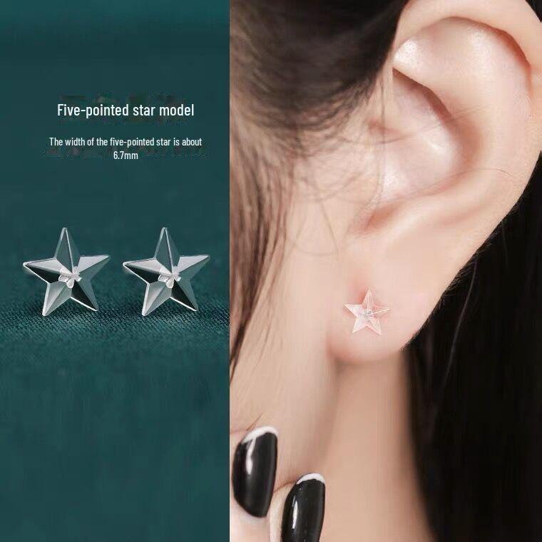 Прозрачные серьги из смолы с мягким клеем и невидимым уходом за ушами для студентов